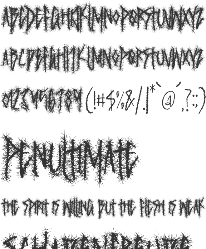 Darkside Morbizey font preview