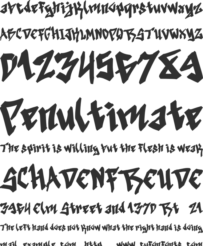 Death Festival Personal font preview