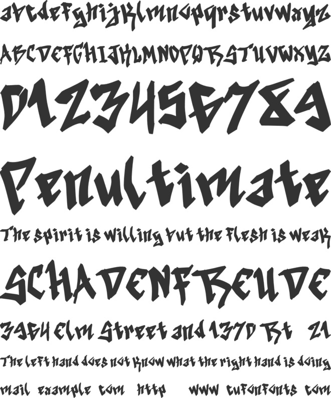Death Festival Personal font preview
