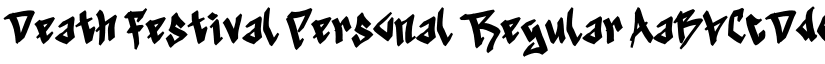 Death Festival Personal Regular font