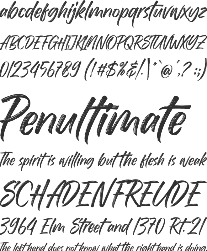 Holy Midnight font preview