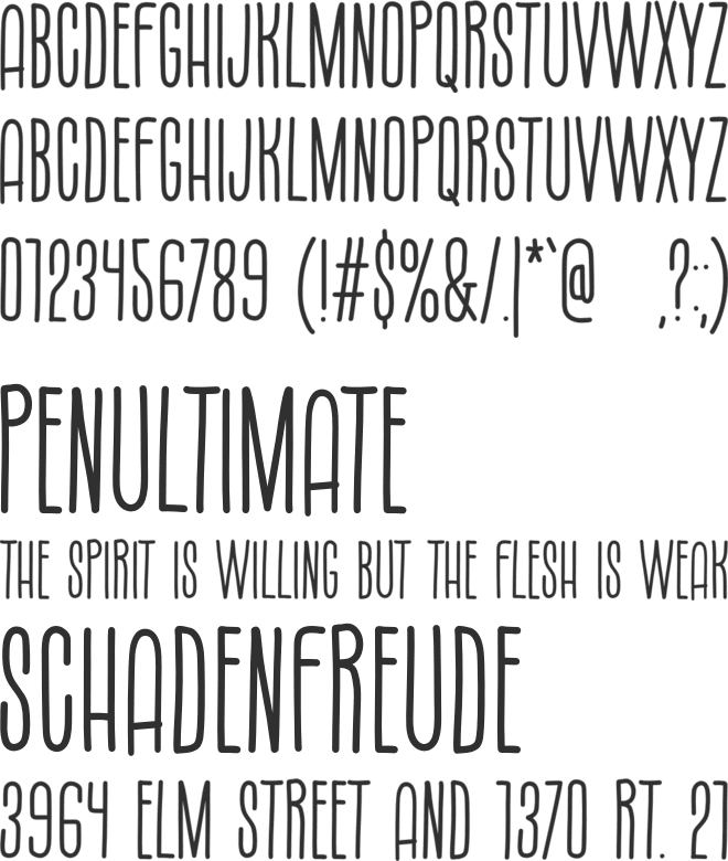 Monday Coffee font preview