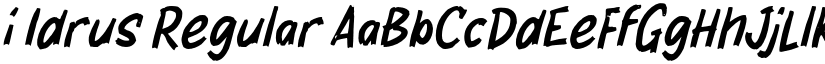 i Idrus Regular font