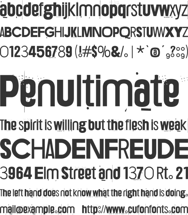 Mumugirous WZN font preview