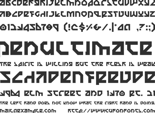 Nostromo font preview