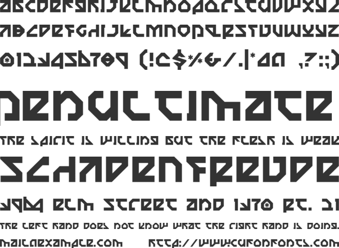 Nostromo font preview