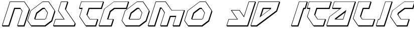 Nostromo 3D Italic 3D Italic font