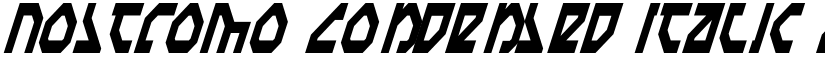 Nostromo Condensed Italic Condensed Italic font