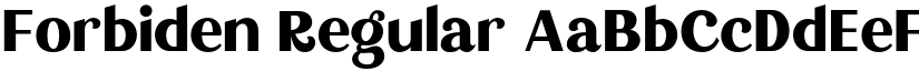 Forbiden Regular font
