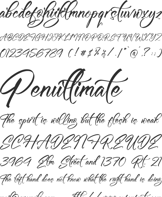 Balemyts Mirage font preview