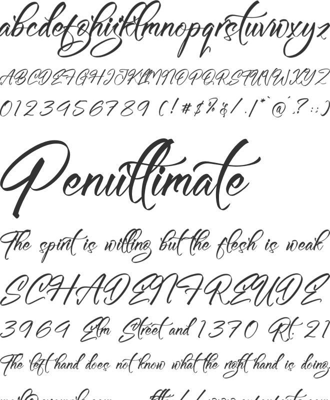 Balemyts Mirage font preview