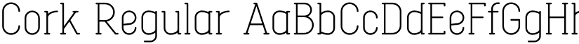 Cork Regular font