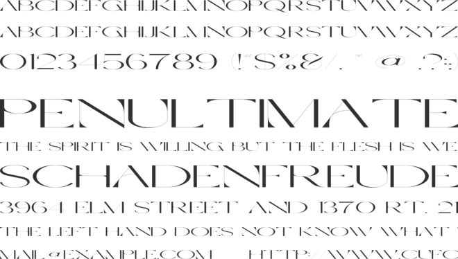 Coriander font preview
