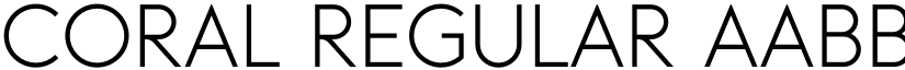Coral Regular font