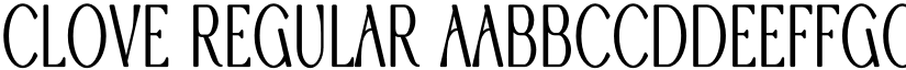 Clove Regular font