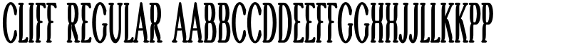 Cliff Regular font