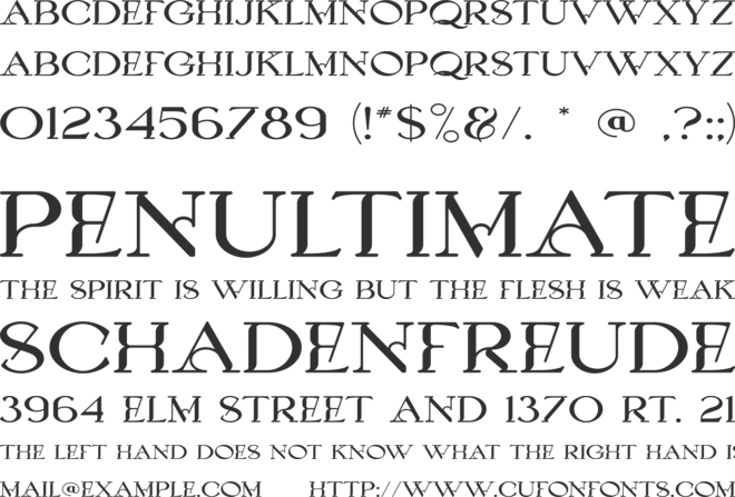 Clay font preview