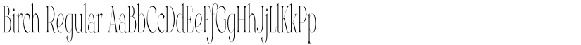 Birch Regular font