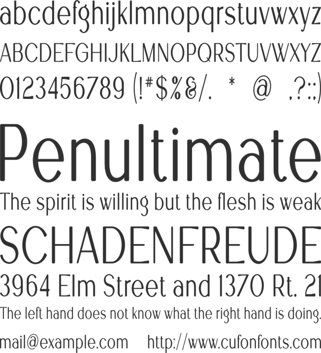 Bay font preview