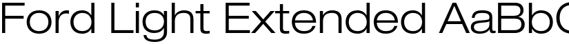 Ford Light Extended font