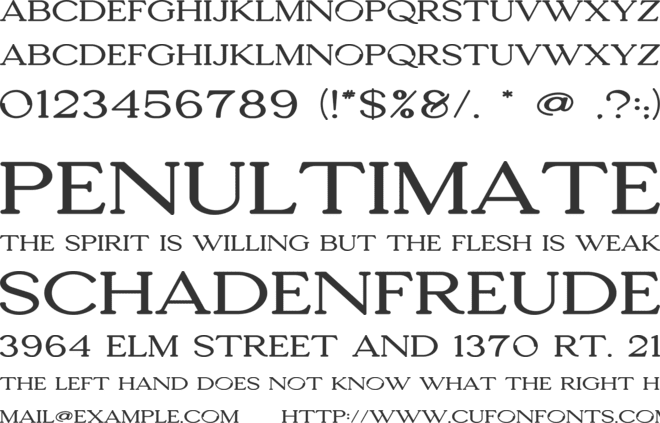 Banyan font preview