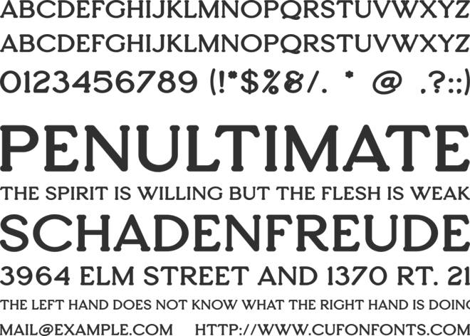 Avery font preview
