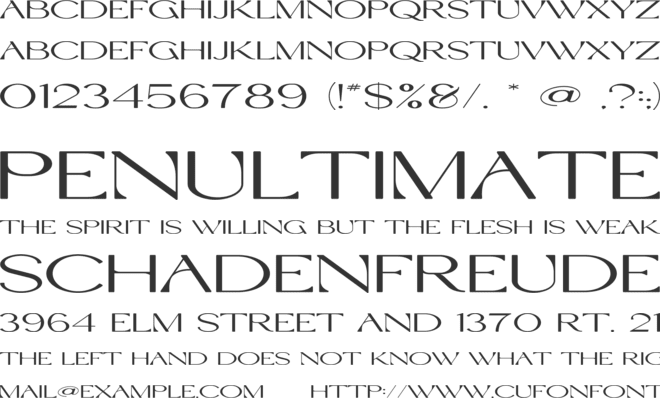 Althaea font preview