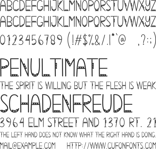 Loveline font preview