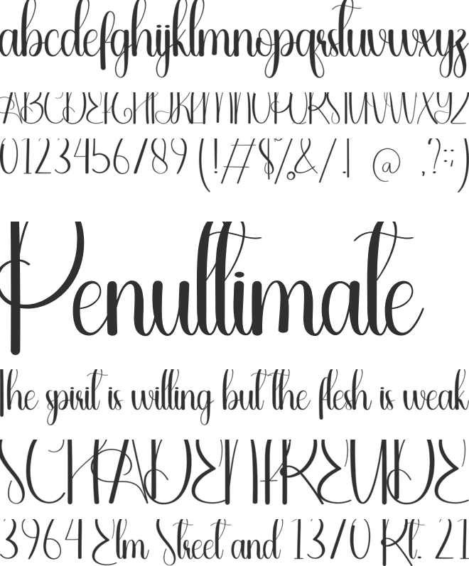 Knitting font preview