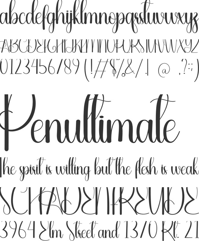 Knitting font preview