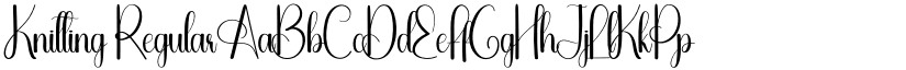 Knitting Regular font