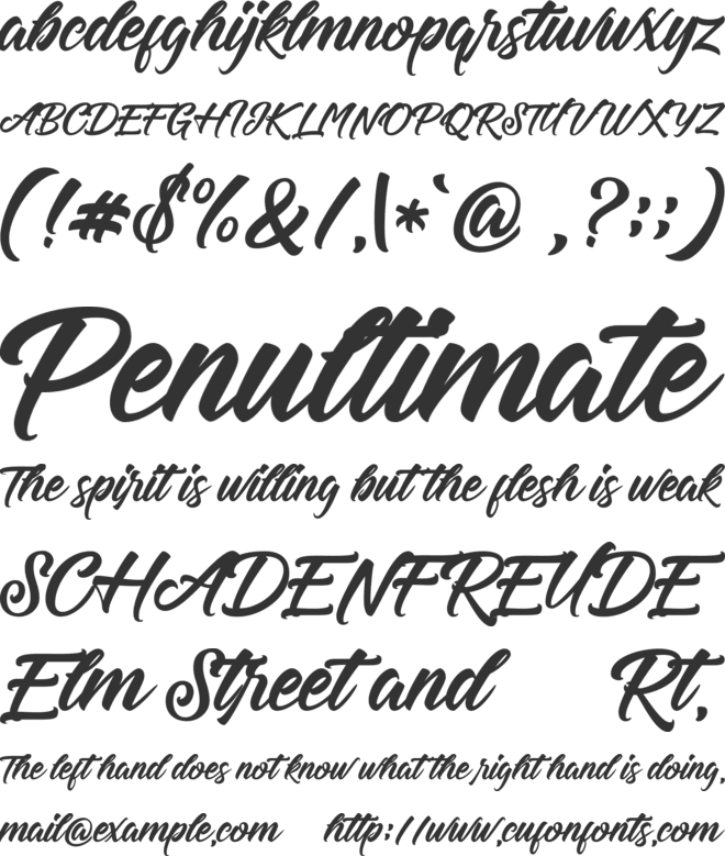 Hastadaya font preview