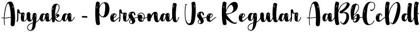 Aryaka - Personal Use Regular font