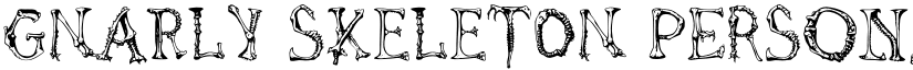 Gnarly Skeleton PERSONAL USE Regular font