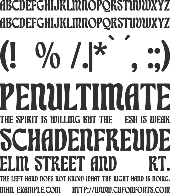 Averica font preview