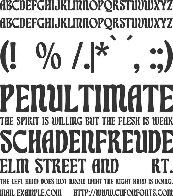 Averica font preview