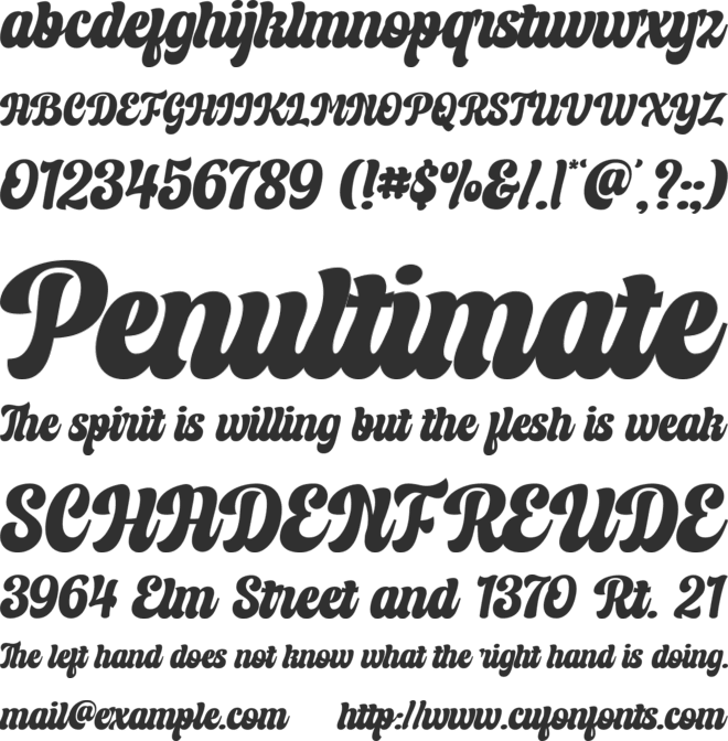 Headgate free font preview