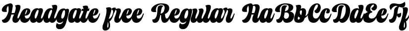 Headgate free Regular font