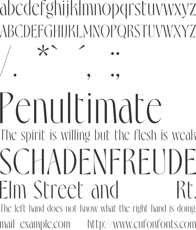 Sgrafitto font preview