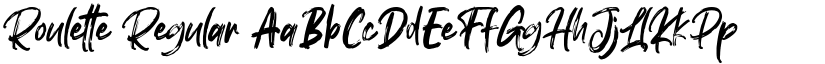 Roulette Regular font