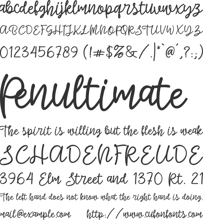 Stardelle font preview