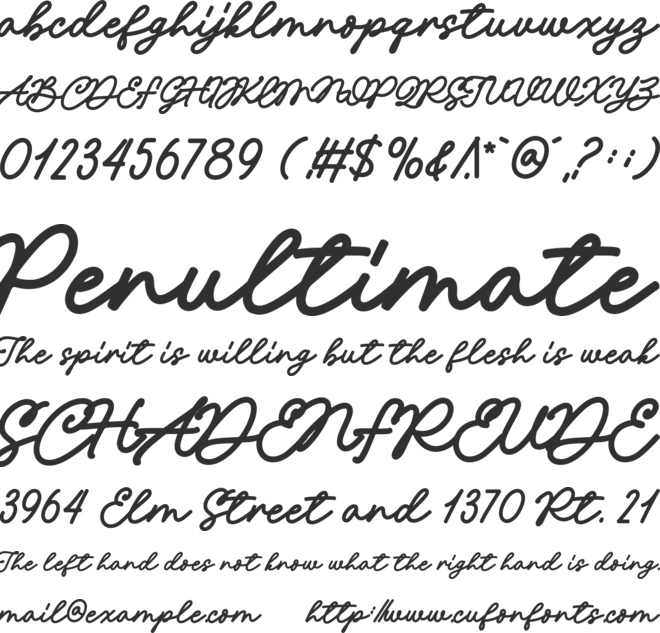 Oxlaide Monoline font preview