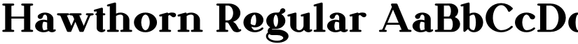 Hawthorn Regular font