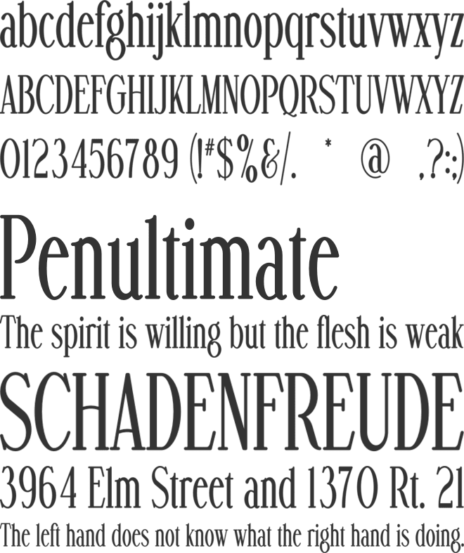 Emilien font preview