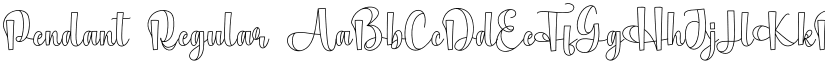 Pendant Regular font