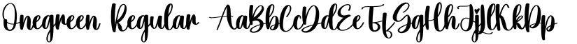 Onegreen Regular font