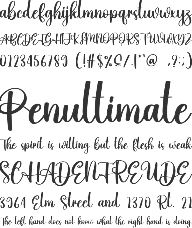 Love December font preview