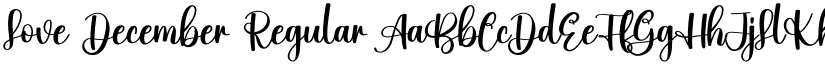 Love December Regular font