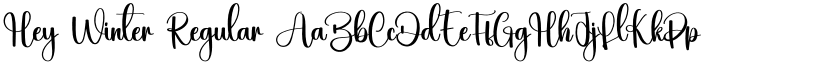 Hey Winter Regular font
