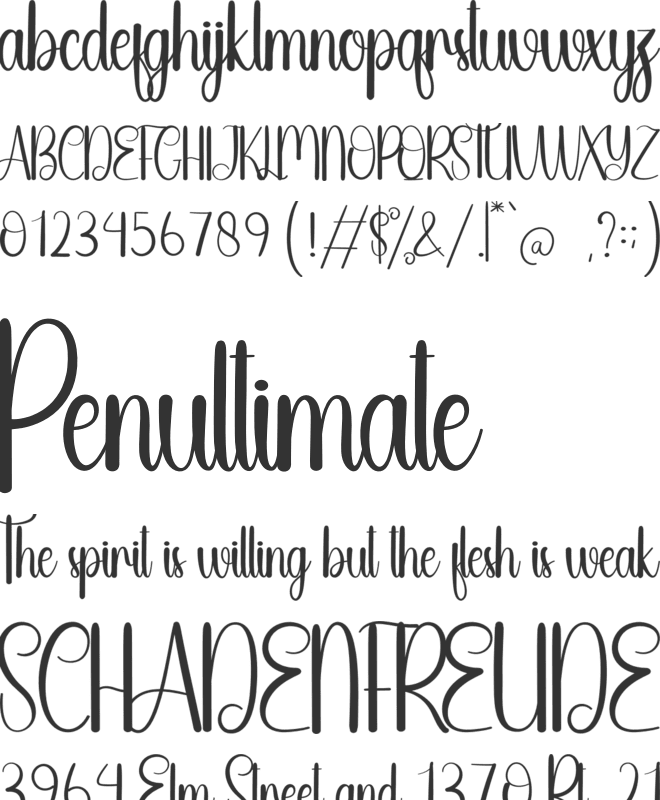 Seafood font preview